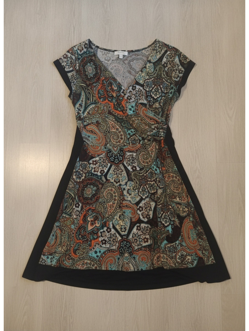 dressbarn Women's Paisley Print Fit & Flare Dress Size 12